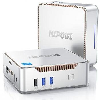 NiPoGi Mini PC Windows 11,12th Gen Intel Alder Lake-N95 Prozessor,16GB DDR4+512GB M.2 SSD Mini Ordenadors