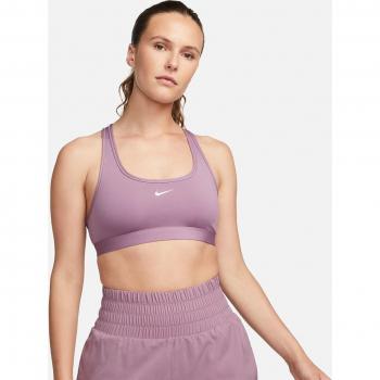 Nike - Sujetador deportivo Swoosh Light Lila M Mujer