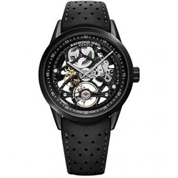 Raymond Weil Freelancer Automatic Men's Watch 2785-BKR-20000, Skeleton, 42mm, Black Rubber Strap