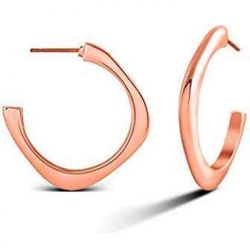 Pendientes Evly con baño oro rosa de 18 quilates - Luxenter