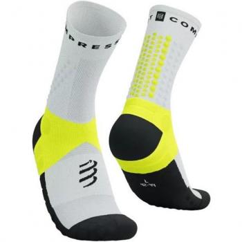 Calcetines Compressport Ultra Trail v2.0 blanco/negro/amarillo