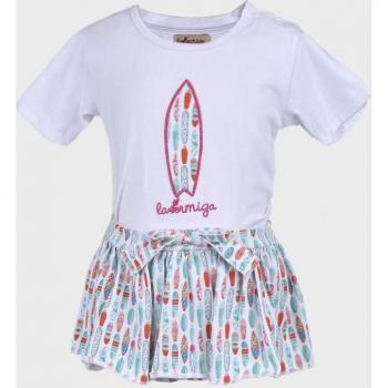 Conjunto de bebé niña de manga corta estampado