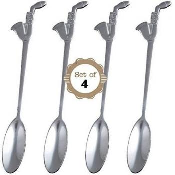 bestsounds café cuchara cucharas de té de acero inoxidable Bistro – Cucharillas de café, juego de 4