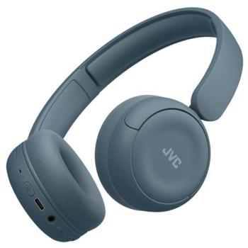 Auriculares JVC HA-S59W Bluetooth 5.3, Inalámbricos y con Cable, Diadema Plegable, 50 Horas de Batería, Almohadillas Suaves, Color Azul Retro