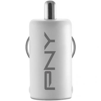PNY 2.4 Amp Rapid USB Car Charger - Whit - Cargador de coche 1 puerto USB Blanco