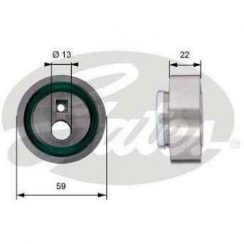 Polea tensora de correa dentada Gates T41129 para Peugeot 205 II, 206 y 306