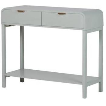 Consola de Madera Verde y Dorado Adda Home, 90x32x75 cm, Pino/Contrachapado