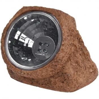 Faro Solar LED Piedra Marrón 11x12x8,2 cm