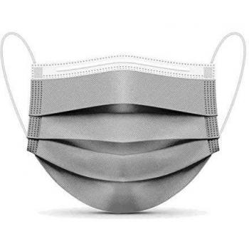Con correas elásticas para las orejas, transpirables, para adultos, hombres, mujeres, uso al aire libre o en espacios interiores Calidad extra- Color: GRISES Pack 50 unidades