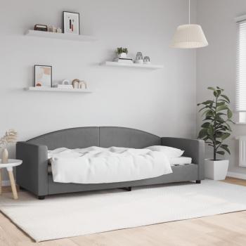 Sofá cama de día gris oscuro 80x200 cm en tela