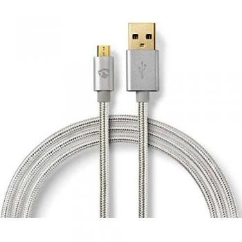 Cable USB 2.0 A M - Micro-B M 3.0m Aluminium