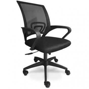 Silla de oficina ergonómica FRANKYSTAR Lara - altura ajustable, ruedas giratorias, color negro
