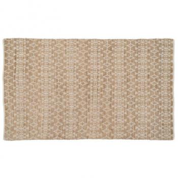 Alfombra Blanco Natural 60% Algodón Yute 200 x 290 cm