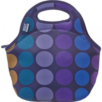 Creative Tops construido Gourmet Getaway – Bolsa para el almuerzo, diseño de lunares, Plum Dot