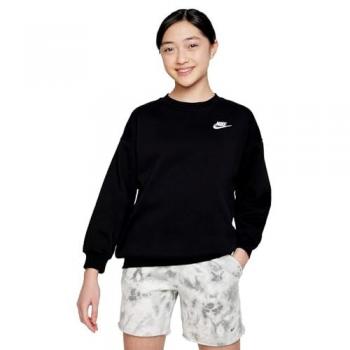 Sudadera Niño Nike Club Fleece Oversized Negra