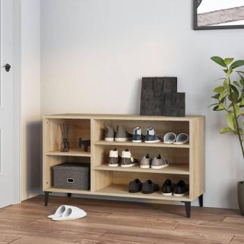 Zapato de roble Sonoma 102x36x60 cm madera multicapa Beige