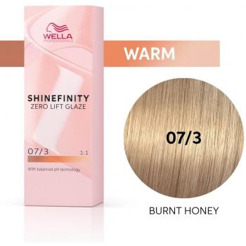 Wella Shinefinity Glaze Colorante Demi-Permanente 60 ml 07/3 Rubio Dorado Medio