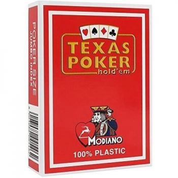 modiano 300546 cartes texas poker jumbo en pvc rouge