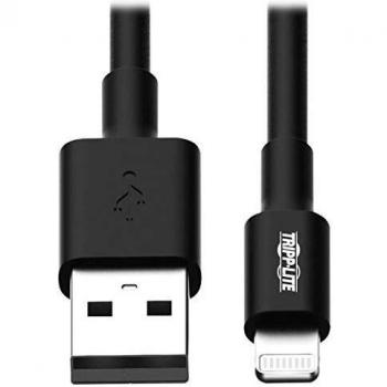 Tripp Lite M100-003-BK Cable de Sincronización y Carga USB A a Lightning, Certificado MFi - Negro, M/M, USB 2.0, 0.91 m [3 pies]