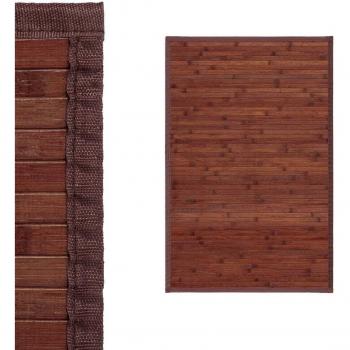 Alfombra pasillera de bambú marrón nogal 60 x 90 cm