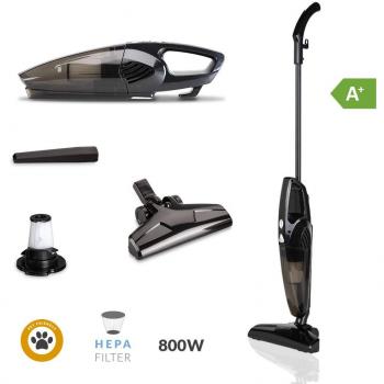 SAMBA Aspirador Vertical y de Mano Duo Stick - Aspirador Escoba con Cable 2 en 1, 800W, Ligero, Sin Bolsa, Filtro HEPA, Capacidad Depósito 0.5 l.