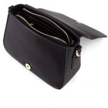 Valentino Brixton Black Shoulder Bag with Logo Detail
