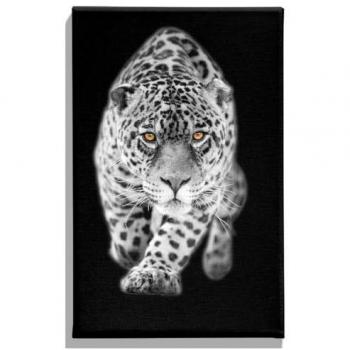 Impresión sobre Lienzo Leopardo Multicolor de Poliéster y Madera - 45x3x70 cm