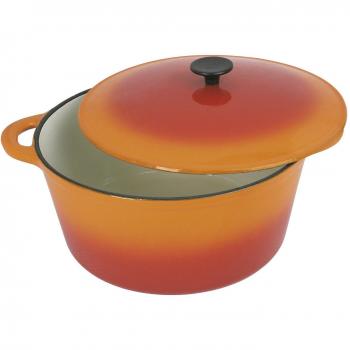 Tradifonte Cocotte, Hierro Fundido, Naranja, 32 cm