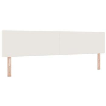 Cabecero LED con tiras de luz, diseño sencillo, crema, 200 cm, tela de pana