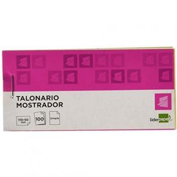 Liderpapel Talonario Mostrador 50X110 Mm Tl07 Amarillo Con Matriz
