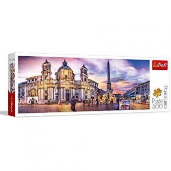 Trefl WPU-29501-01-000-01 Piazza Navona, Roma, Italien 500 Teile, Panorama, Premium Quality, für Erwachsene und Kinder ab 10 Jahren Puzzle, Coloured