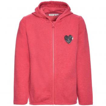 NAME IT Ingrid Bru Swe Card w Hood NMT, rosa
