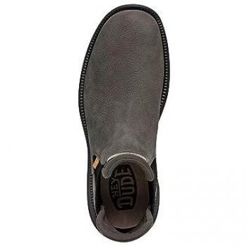 Hey Dude Branson Chelsea Boot - Comfortable Winter Grey Leather