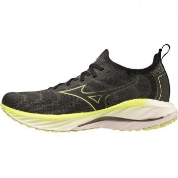Mizuno Wave Neo Wind Men's Running Shoes - Black Yellow, Size 45