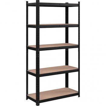 SONGMICS Estantería Pesada de 5 Niveles, Estantería de Acero, Montaje sin Herramientas, para Instrumentos, Garaje, Almacén, Trastero, Carga de 875 kg