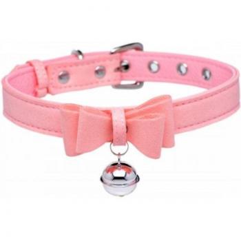 Golden Kitty Pink Cat Collar with Bell