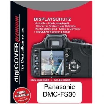 DigiCover - Protector Premium de Pantalla LCD para Panasonic DMC-FS30