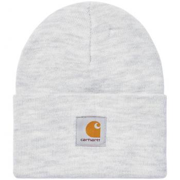 Carhartt Acrylic Watch Hat Unisex Gris Claro Acrílico Calibre 8 Altura 23.5 cm Tejido Elástico Etiqueta Cuadrada