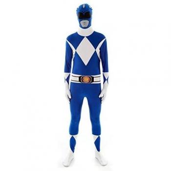 Disfraz Original Power Ranger Azul Morphsuit para Adultos - Talla M (150cm-162cm)