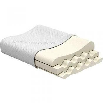 bonmedico Shapely Almohada Cervical - Almohada Viscoelastica para el Cuello hecha de Espuma de Memoria, Almohada Cervical Viscoelastica con Altura Ajustable para los que Duermen de Espaldas y de Lado