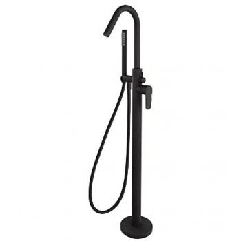 Conjunto de Grifo para Bañera de Pie Monomando Negro Mate con Accesorios Alexia - Ramon Soler
