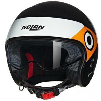 Casco Jet Nolan N21 Onirico XL Negro Blanco Naranja