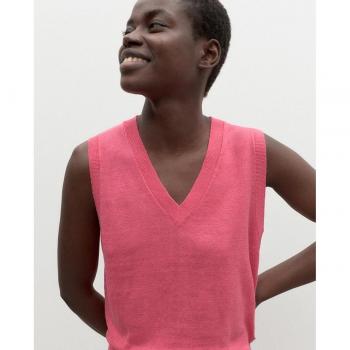 Chaleco de punto Palmaalf Knit fucsia Ecoalf