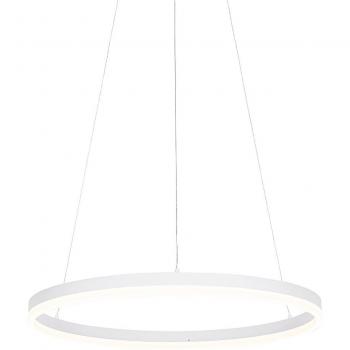 Lámpara colgante de diseño blanca 60 cm con LED regulable en 3 pasos - Anello