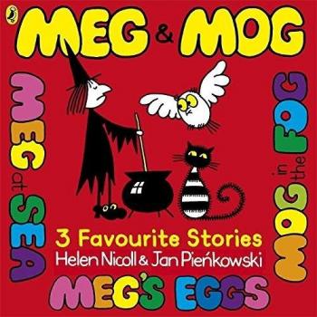 Libro Meg y Mog: Tres Historias Favoritas - Incluye tres cuentos clásicos de la serie Meg y Mog, ilustraciones coloridas, texto en rima, adecuado para niños pequeños, fomenta la lectura temprana y la imaginación
