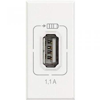 Cargador USB 1,1A Bticino Axolute Blanco HD4285C1