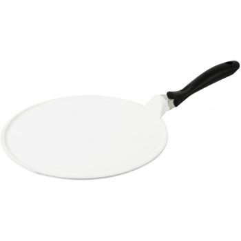 Crealys 509883 - Sartén para crêpes, aluminio fundido, 30 cm, color blanco
