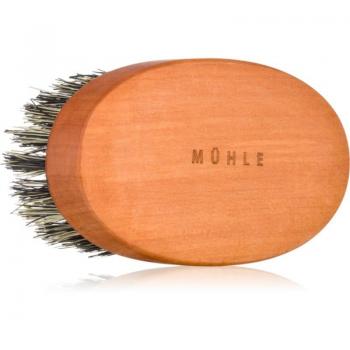 Cepillo de Barba de Fibra Natural MÜHLE - Mango de Madera de Peral Aceitado - Estimula el Crecimiento y Promueve una Barba Visiblemente Sana