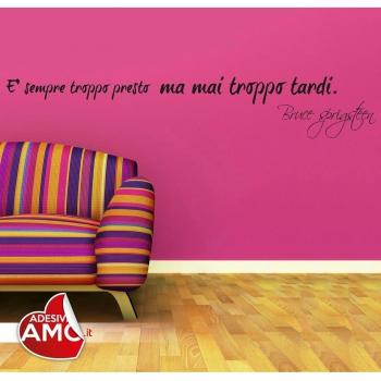 Bruce Springsteen ''E' sempre troppo presto ma mai troppo tardi'' Pegatinas de pared Vinyl Wall Stickers Decals