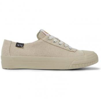 Beige Women's Textile Lace-Up Sneakers by Camper K201160-012